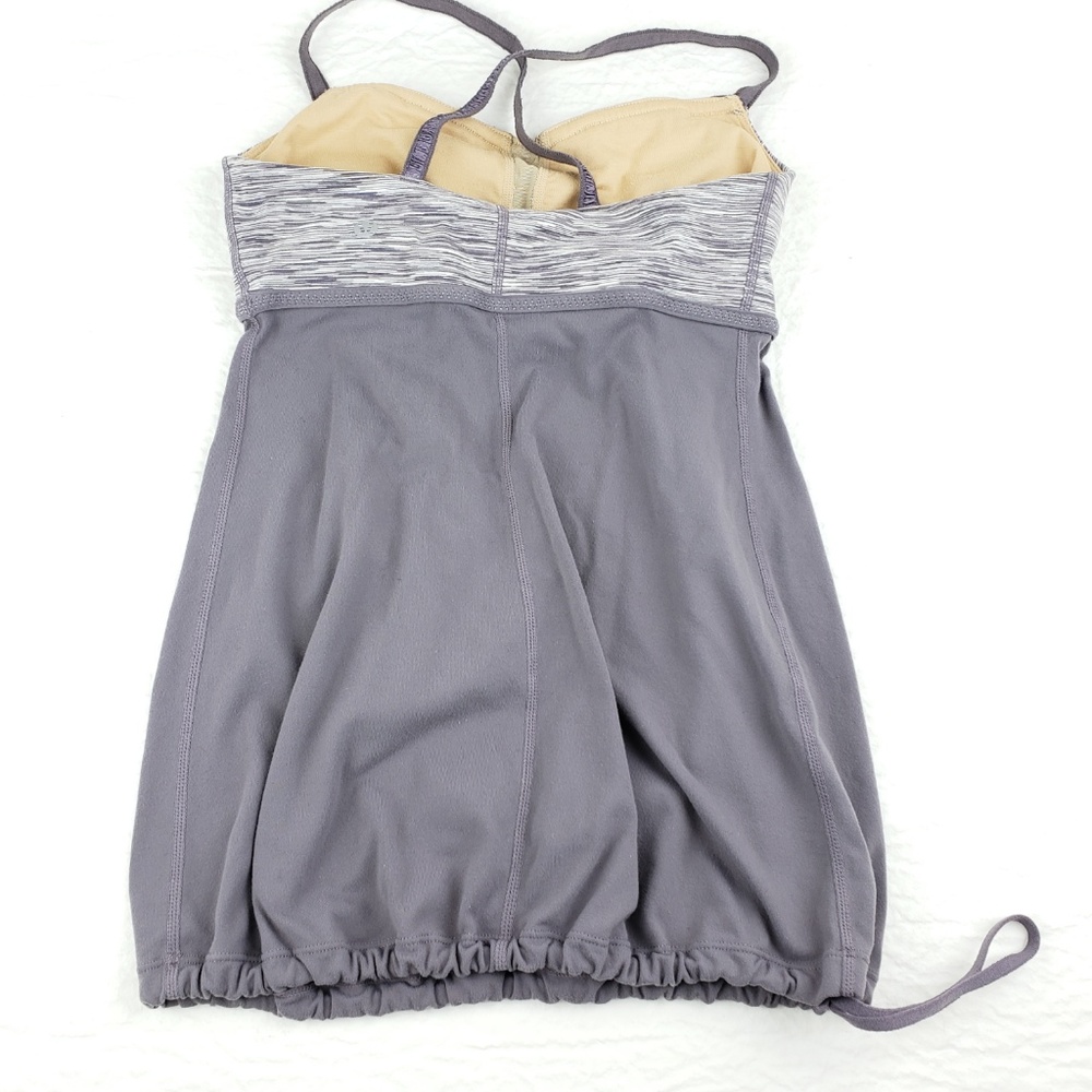 Lululemon 4 Pure Focus Bra Tank Gray Space Dye $64 - Picture 7 of 8